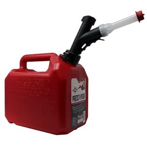 garage boss gb320 briggs and stratton garageboss press ‘n pour 2+ gallon gas can, red
