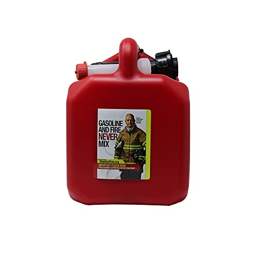 GARAGE BOSS GB320 Briggs and Stratton GarageBoss Press 'N Pour 2+ Gallon Gas Can, Red