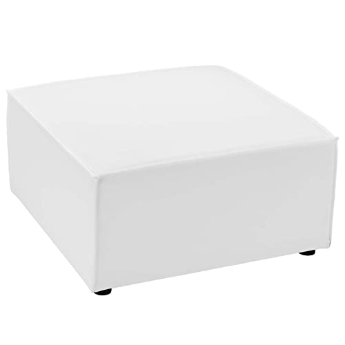 Modway EEI-4211-WHI Saybrook Patio Sectional Ottoman in White, 29.5 x 29.5 x 15.5