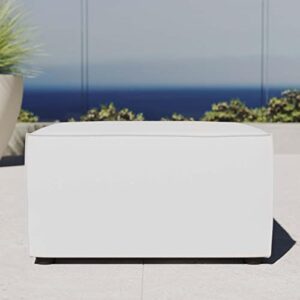 Modway EEI-4211-WHI Saybrook Patio Sectional Ottoman in White, 29.5 x 29.5 x 15.5