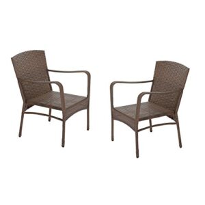 wunlimited sw1616-2pc arm chair set, brown