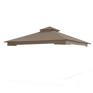 Garden Winds Replacement Canopy for Garden Treasures Geo 10ft Gazebo - Riplock 350 - Nutmeg