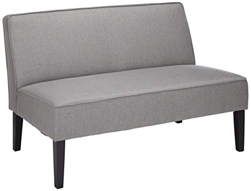 Christopher Knight Home Dejon Modern Fabric Loveseat, Gray / Matte Black Dimensions: 30.00”D x 50.00”W x 32.20”H