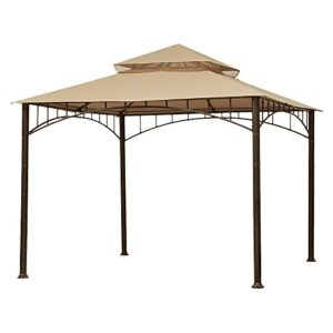garden winds replacement canopy top cover for madaga gazebo – riplock 350 – beige
