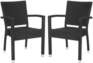 safavieh outdoor living collection kelda wicker arm chairs