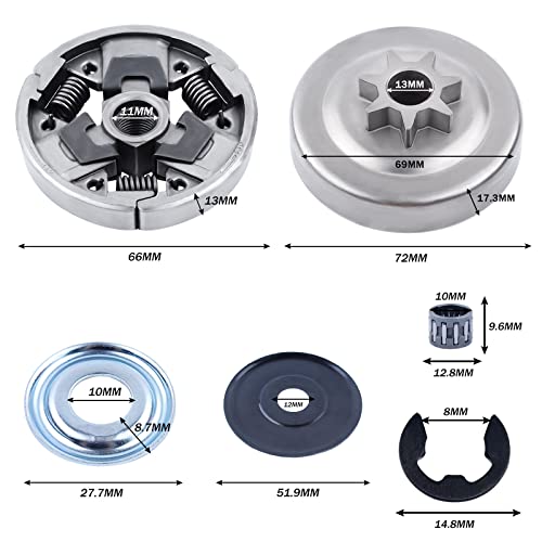 Adefol MS261 MS271 MS291 Precision Design Clutch Drum (.325" 7 Teeth) with Clutch Assembly kit for Stihl MS261 MS271 MS291 Chainsaw Replacement Part for 1121 160 2051 1141 640 2001