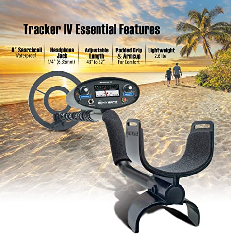 Bounty Hunter TK4 Tracker IV Metal Detector with 8-inch Waterproof Coil