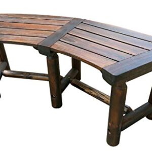 Leigh Country Char-Log Curved Bench