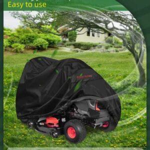 Riding Lawn Mower Cover, Eventronic 54“ Riding Lawn Tractor Cover Waterproof Heavy Duty Durable (420D-polyester oxford)