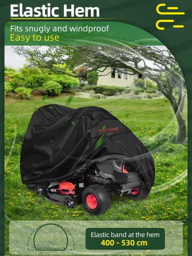 Riding Lawn Mower Cover, Eventronic 54“ Riding Lawn Tractor Cover Waterproof Heavy Duty Durable (420D-polyester oxford)