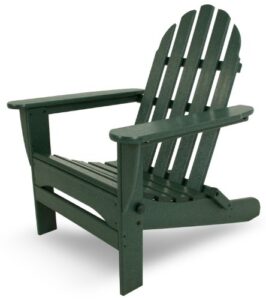 polywood ad5030gr classic folding adirondack chair, 38.5″ x 31.25″ x 33.5″, green