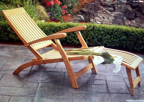 Multi Position Steamer Lounger Chair Grade-A Teak Wood - Furniture only #WFCHST