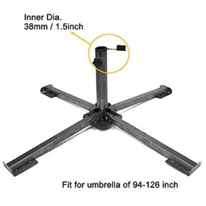 Foldable Beach Umbrella Stand-Outdoor Sunshade Anchor,Portable Patio Umbrella Holder Clamp Adjustable Patio Umbrella Base,Heavy Duty Tempered Iron Patio Umbrella Stand for Courtyard,Garden,Beach