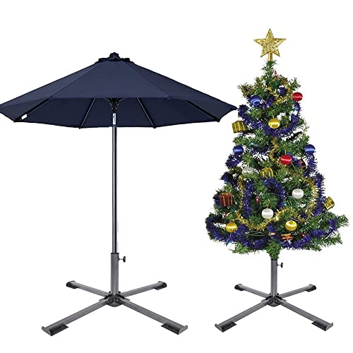 Foldable Beach Umbrella Stand-Outdoor Sunshade Anchor,Portable Patio Umbrella Holder Clamp Adjustable Patio Umbrella Base,Heavy Duty Tempered Iron Patio Umbrella Stand for Courtyard,Garden,Beach