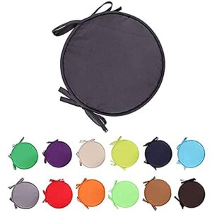 RAILONCH Indoor/Outdoor Chair Pads Round Seat Cushions Garden Patio Home Cushions - Diameter 38cm (2pcs,Dark Grey)