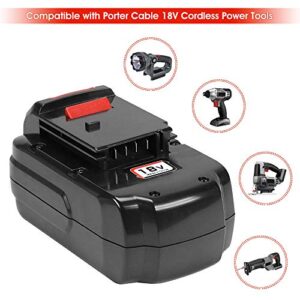 Dosctt 2 Pack 3.6Ah 18 Volt PC18B Battery Replacement for Porter Cable 18V Battery PCC489N PC18BLEX Compatible with Porter Cable 18V Ni-Cd&Ni-Mh Battery Charger PCMVC PCXMVC