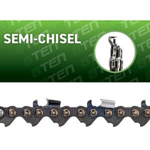 8TEN Chainsaw Chain for Stihl MS290 MS650 MS271 MS260 039 20 inch .063 Gauge .325 Pitch 81DL 3 Pack