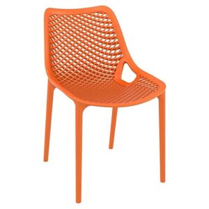 compamia air outdoor patio dining chair in orange (set of 2)