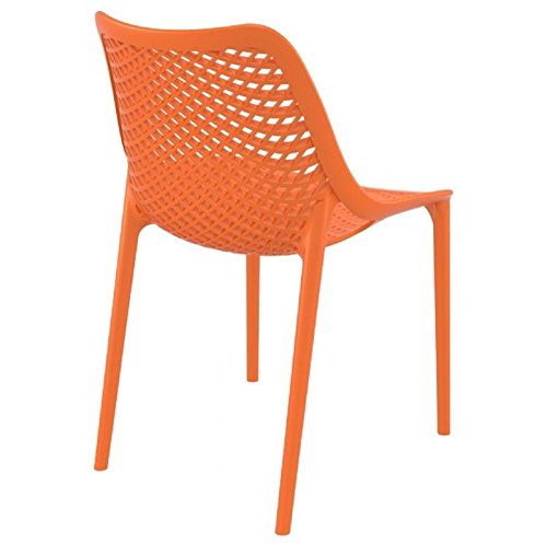 Compamia Air Outdoor Patio Dining Chair in Orange (Set of 2)