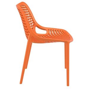 Compamia Air Outdoor Patio Dining Chair in Orange (Set of 2)