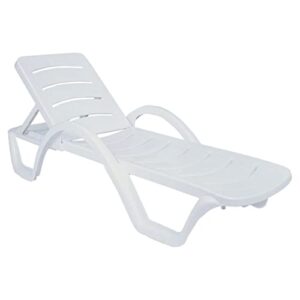 compamia sunrise pool chaise lounge in white (set of 4)