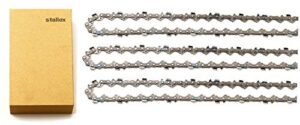 tallox 3 pack 16″ chainsaw chains 3/8 lp .050″ 56 drive links fits craftsman, echo, homelite, poulan, remington