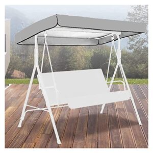 Replacement Garden Swing Cover Top Cover Waterproof Outdoor Swing Chair Awning Anti-UV Patio Hammock Cover Top Sun Shade Rainproof for 2/3-Seater-Swing 22.6.21