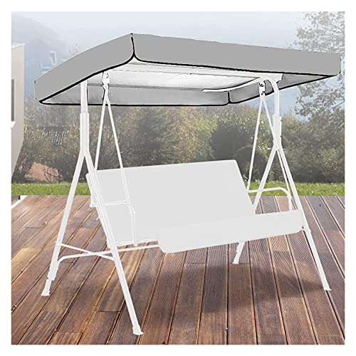 Replacement Garden Swing Cover Top Cover Waterproof Outdoor Swing Chair Awning Anti-UV Patio Hammock Cover Top Sun Shade Rainproof for 2/3-Seater-Swing 22.6.21