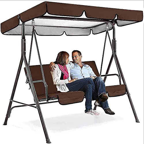 GBEN Outdoor Swing Canopy Replacement Cover and Swing Chair Cover Set, Swing Waterproof Replacement Hammock Cover UV Protection Chair Top Cover for Porch Patio 22.6.21