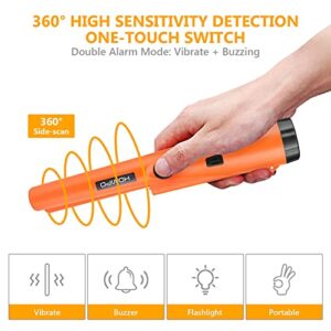 Metal Detector Pinpointer - Full Waterproof Handheld Pin Pointer Wand, High Accuracy Professional Handheld Search Treasure Pinpointing Finder Probe