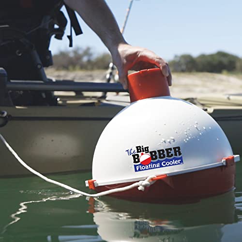 The Big Bobber Floating Cooler, Insulated to Keep up to 12 cans Cool All Day, Portable and Great for Fishing, Boating, and Pools.