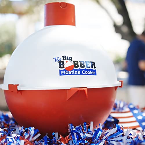 The Big Bobber Floating Cooler, Insulated to Keep up to 12 cans Cool All Day, Portable and Great for Fishing, Boating, and Pools.