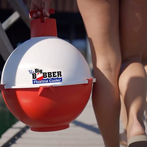 The Big Bobber Floating Cooler, Insulated to Keep up to 12 cans Cool All Day, Portable and Great for Fishing, Boating, and Pools.