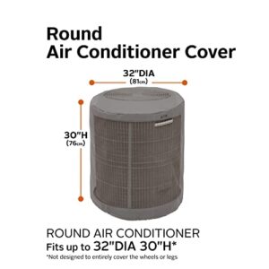 Classic Accessories Ravenna Water-Resistant 34 Inch Round Air Conditioner Cover