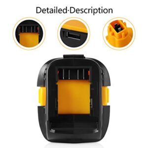 DSANKE DCA1820 Battery Adapter for Dewalt 18V to 20V Adapter, Convert Dewalt 20V Battery DCB205 DCB201 DCB609 for Dewalt 18V Battery DC9096 DC9098 DW9096 DW9099 with USB Port