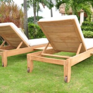 New Grade A Teak Multi Position Sun Chaise Lounger Steamer - Furniture only - Atnas Collection #WHCHAT