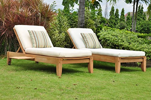 New Grade A Teak Multi Position Sun Chaise Lounger Steamer - Furniture only - Atnas Collection #WHCHAT