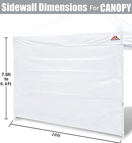 SCOCANOPY SideWall for 10x10 Canopy Frame, 3 Pack SunWall with 1 Pack Canopy Door,White