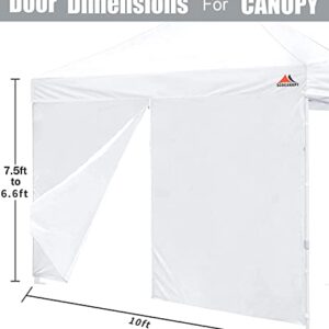 SCOCANOPY SideWall for 10x10 Canopy Frame, 3 Pack SunWall with 1 Pack Canopy Door,White