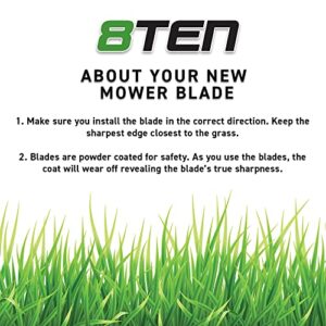 8TEN LawnRAZOR Mower Blade Set for MTD Cub Cadet RZT S54 L54 Troy Bilt 54 inch Deck 942-05056A 942-05056 (Medium Lift)