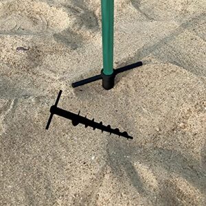 red suricata sunshade pole anchors – set of 4 sand anchors for family beach sun shade canopy tent or multi terrain sunshade (no canopy & no poles included)
