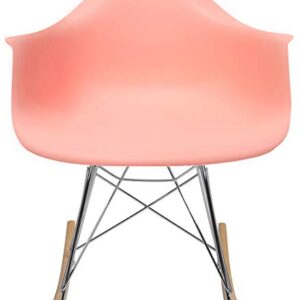2xhome EMRocker Rocking Chair, Coral Pink