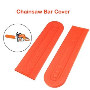 Chainsaw Scabbard Plastic Durable Chainsaw Bar & Chain Protective Cover Protect Scabbard Universal 20'' 2PCS