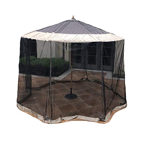 Formosa Covers Patio Umbrella Mosquito Screen Netting fit 9ft to 11ft Market or Hanging Cantilever Umbrellas