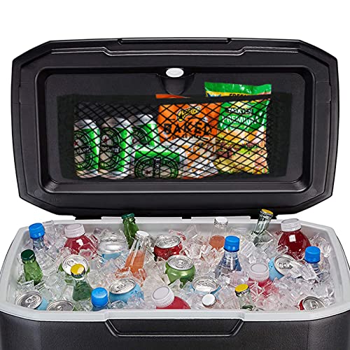 GREJOLLY Cooler Storage Bag - Adhesive Elastic Cooler Net Pocket - Nylon Mesh Cooler Organizer Insert - Camping Igloo Cooler 02 Cooler Net-L