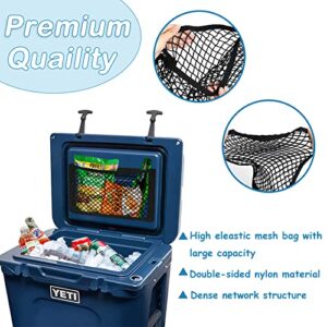 GREJOLLY Cooler Storage Bag - Adhesive Elastic Cooler Net Pocket - Nylon Mesh Cooler Organizer Insert - Camping Igloo Cooler 02 Cooler Net-L