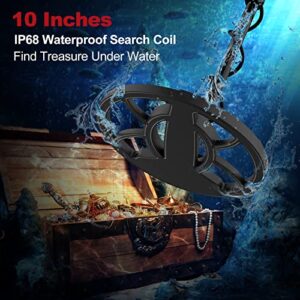 Metal Detector for Adults, Professional High Accuracy Waterproof Gold Detector with LCD Display, 10" Coil Adjustable Metal Detector for Treasure Hunting, 5 Modes, Advanced DSP Chip