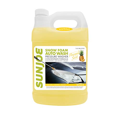 Sun Joe SPX-FCS1G Premium Snow Foam Cannon Pineapple Pressure Washer Rated Car Wash Soap and Cleaner, 1-Gallon