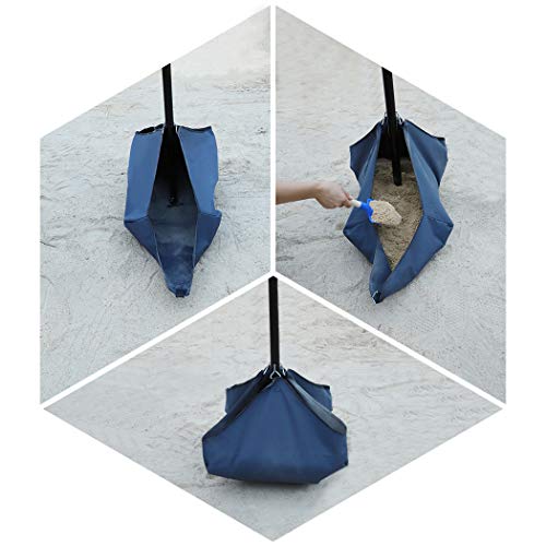 TOTEBOX Beach Umbrella, 7.5ft Portable Patio Sunshade Umbrella UPF 50+ Protection with Tilt Sand Anchor Carry Bag and Sand Bag for Yard and Pool