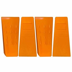 parts 4 outdoor felled spiked tree felling wedges for tree cutting  5.5in orange plastic felling wedge, logging tools  4 pack